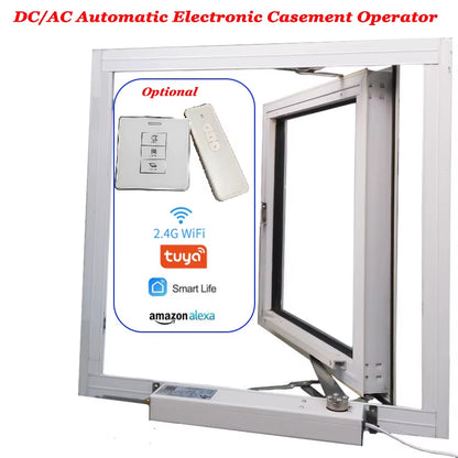 Casement Actuator Window Opener Electric Motor Automatic Close/Open Skylight/Greenhouse Window Operator Optional Wifi Tuya Alexa